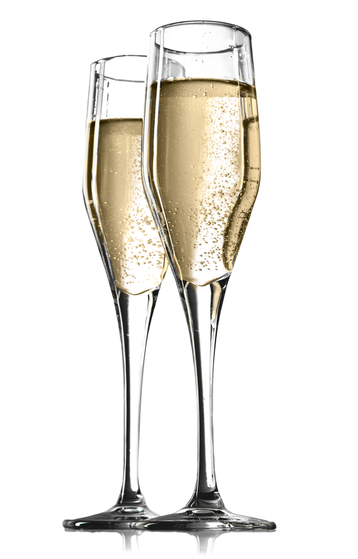 Two Champagne Glasses - Isolated